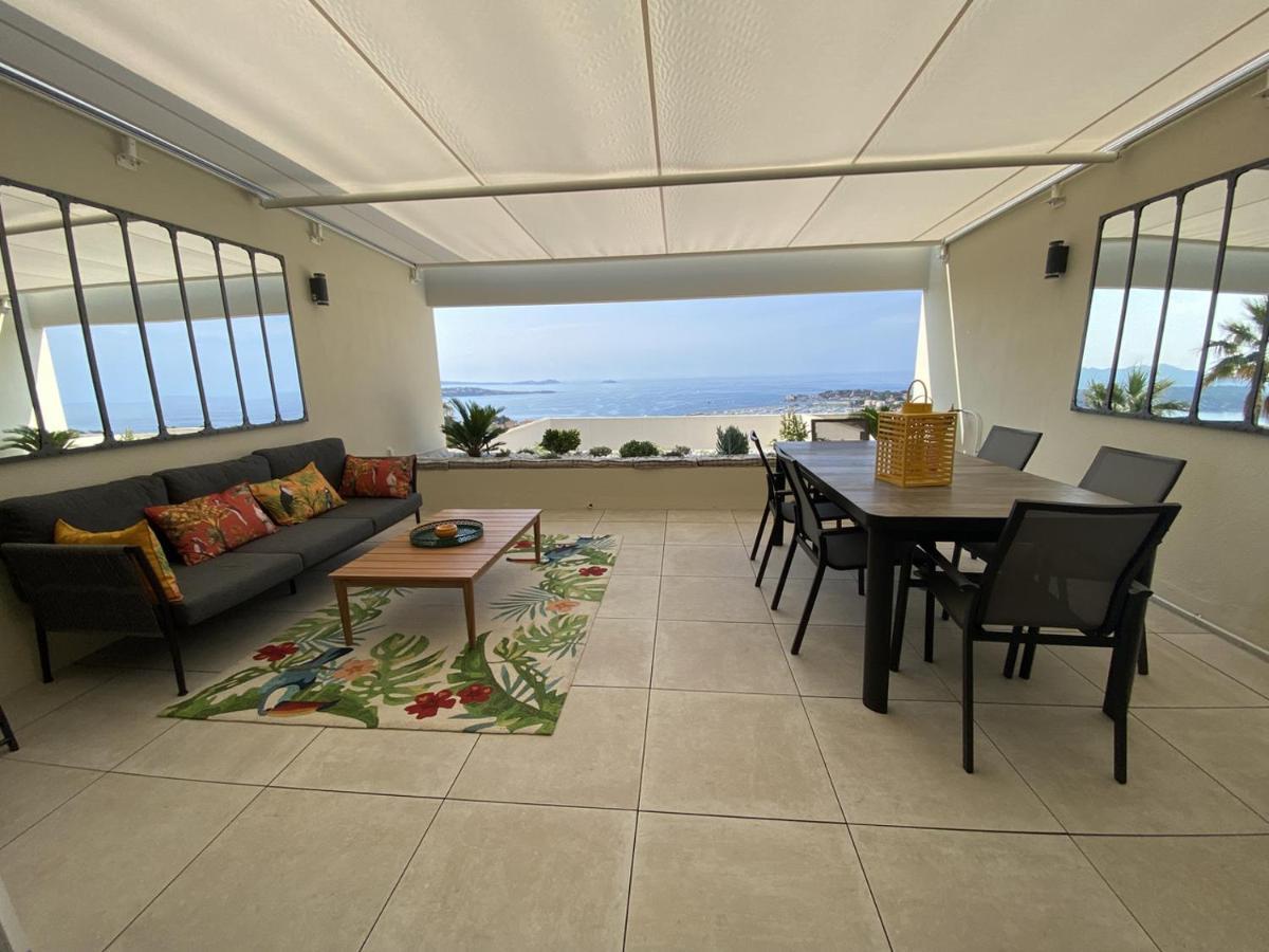 Superbe T2 44M2 - Grande Terrasse Vue Mer Panoramique Exceptionnelle Piscine - Parking Bandol Exterior photo